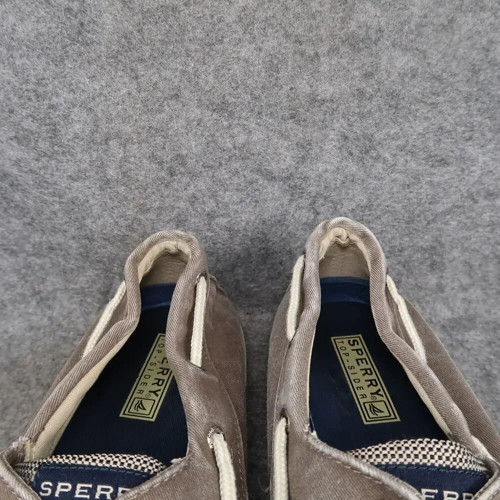 Sperry Boat Shoes Mens 9.5 Halyard 2 Eye Sneakers Canvas Moc Casual Round Toe